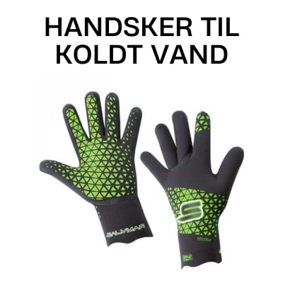 neopren handsker til koldt vand som giver varme.